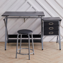 Load image into Gallery viewer, Drafting Table and Chair Set-Black and Natural！
