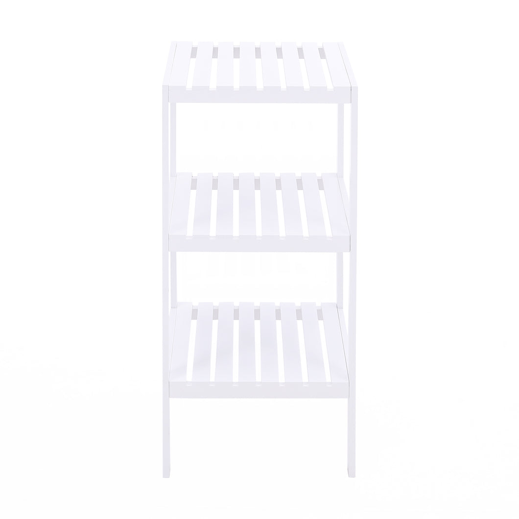 Bamboo Storage Shelf 3 Tier Narrow Corner Shelves Bookshelf Display Rack for Living Room Bedroom Bathroom Kitchen Hallway