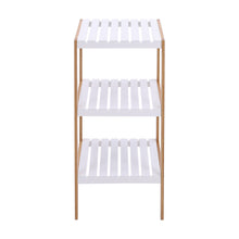 Load image into Gallery viewer, Bamboo Storage Shelf 3 Tier Narrow Corner Shelves Bookshelf Display Rack for Living Room Bedroom Bathroom Kitchen Hallway
