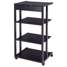 Load image into Gallery viewer, 4-Tier Printer Cart With Storage Shelf Mobile Printer Stand End Table Home Office
