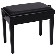 Load image into Gallery viewer, Piano Stool Dressing Table Stool Height Adjustable Single Seat Keyboard Bench with Storage Compartment Soft Faux Leather Padded Seat
