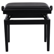 Load image into Gallery viewer, Piano Stool Dressing Table Stool Height Adjustable Single Seat Keyboard Bench with Storage Compartment Soft Faux Leather Padded Seat
