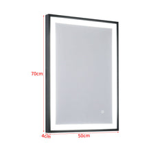 Load image into Gallery viewer, lluminated Led Bathroom Vanity Mirror - Thin Bathroom Wall Mounted Makeup Mirror with LED Lights, Touch Switch, Demister Pad Waterproof IP44
