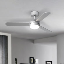 Load image into Gallery viewer, 42&#39;&#39; Silver Ceiling Fan with LED Light Kit, 3 Blades and Remote Control
