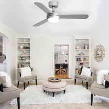 Load image into Gallery viewer, 42&#39;&#39; Silver Ceiling Fan with LED Light Kit, 3 Blades and Remote Control
