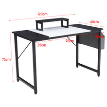 Load image into Gallery viewer, Computer Desk Writing Study Desk with Monitor Stand Fabric Storage Bag
