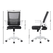 Load image into Gallery viewer, Mesh Executive Desk Chair with Flip up Armrests Adjustable and Swivel Home Office Chair, Black and White
