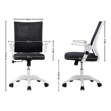 Load image into Gallery viewer, Fabric Executive Desk Chair with Flip up Armrests Adjustable and Swivel Home Office Chair,Black
