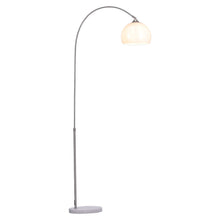 Load image into Gallery viewer, Modern Arched Floor Lamp Tall Curved Reading Light with Marble Base White Lampshade
