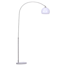 Load image into Gallery viewer, Modern Arched Floor Lamp Tall Curved Reading Light with Marble Base White Lampshade
