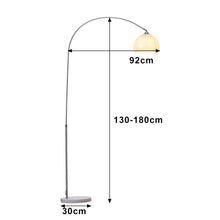 Load image into Gallery viewer, Modern Arched Floor Lamp Tall Curved Reading Light with Marble Base White Lampshade
