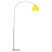 Load image into Gallery viewer, Modern Arched Floor Lamp Tall Curved Reading Light with Marble Base White Lampshade
