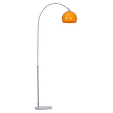 Load image into Gallery viewer, Modern Arched Floor Lamp Tall Curved Reading Light with Marble Base White Lampshade
