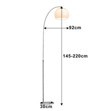 Load image into Gallery viewer, Modern Arched Floor Lamp Tall Curved Reading Light with Marble Base White Lampshade
