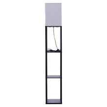 Load image into Gallery viewer, Home Shelf Floor Lamp Light 4 Tiered Shelves Storage Display Square
