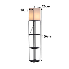 Load image into Gallery viewer, Home Shelf Floor Lamp Light 4 Tiered Shelves Storage Display Square
