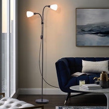 Load image into Gallery viewer, Modern Double Headed Floor Lamp Adjustable Standing Reading Lights
