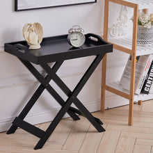 Load image into Gallery viewer, Wooden Folding Side Table Coffee/Tea Stand Removable Serving
