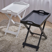 Load image into Gallery viewer, Wooden Folding Side Table Coffee/Tea Stand Removable Serving
