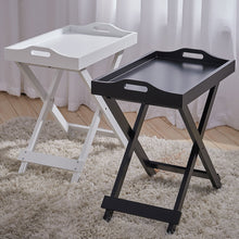 Load image into Gallery viewer, Wooden Folding Side Table Coffee/Tea Stand Removable Serving
