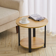 Load image into Gallery viewer, 50CM&amp; 60CM double deck round coffee table
