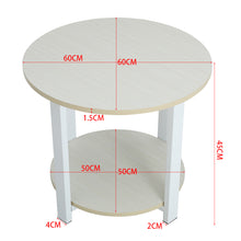 Load image into Gallery viewer, 50CM&amp; 60CM double deck round coffee table
