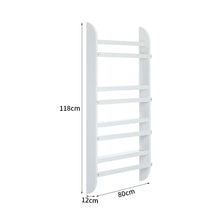 Load image into Gallery viewer, 4 Tier Wood Wall Hanging Bookshelf Magazine Papers Rack White
