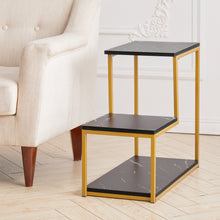 Load image into Gallery viewer, 3 Tier L-Shaped Coffee End Side Table Storage Shelf-4 colors
