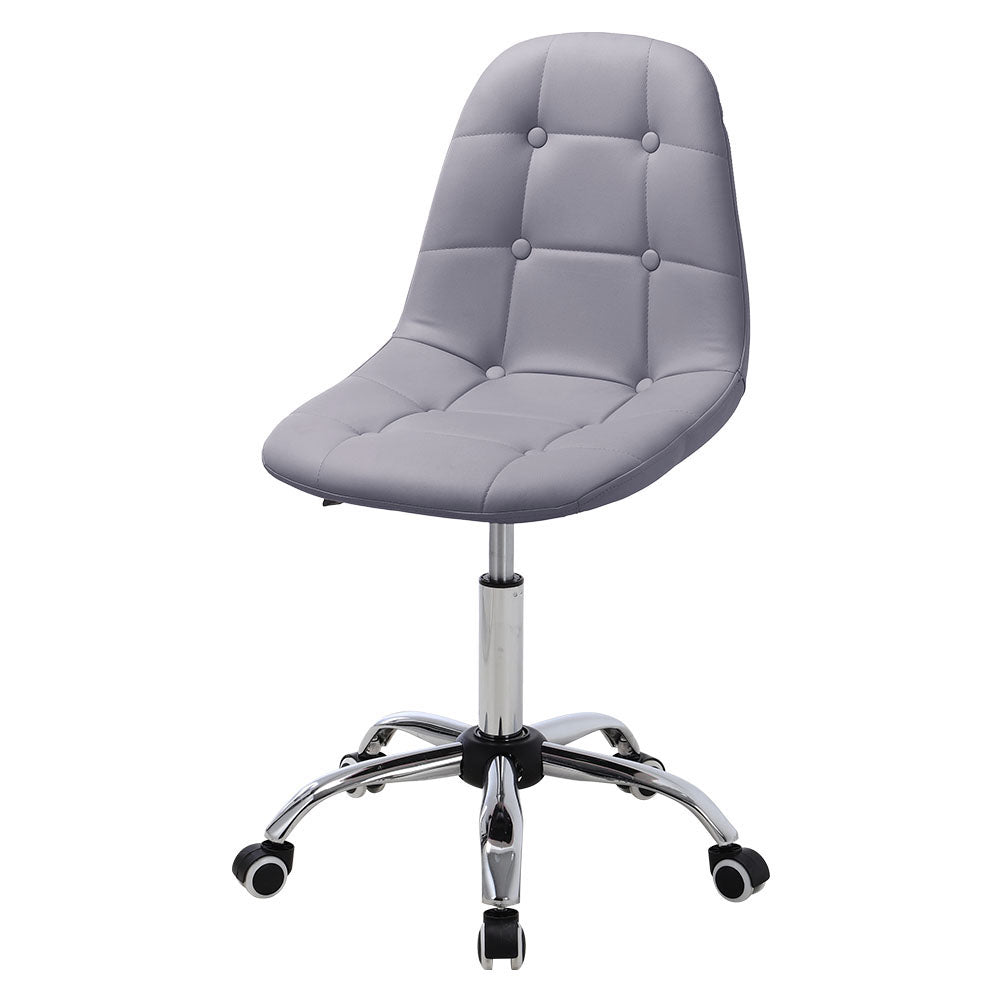 Adjustable Swivel Office Chair in PU Leather and Chrome Base