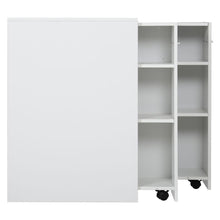 Load image into Gallery viewer, Large Rolling Bookcase Cabinet 6 Tiers Slide Out Shelves Storage Unit Bookshelf
