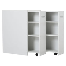 Load image into Gallery viewer, Large Rolling Bookcase Cabinet 6 Tiers Slide Out Shelves Storage Unit Bookshelf
