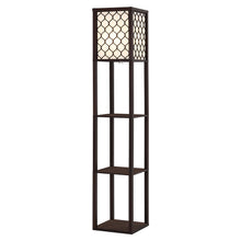 Load image into Gallery viewer, Hollow Out Shelf Floor Lamp Light 4 Tiered Shelves Storage Display Square
