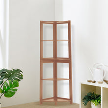 Load image into Gallery viewer, 5-Tier Corner Shelf Rack Ladder Shaped Bookcase Plant Stand
