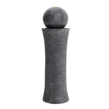 Load image into Gallery viewer, Dark Grey Sphere Electric Fountain Water Feature with LED Light
