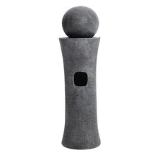 Load image into Gallery viewer, Dark Grey Sphere Electric Fountain Water Feature with LED Light
