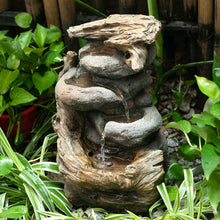 Load image into Gallery viewer, Garden Ornamental Fountain Electric with Pump LED Light, Wood Slate Pool
