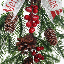 Load image into Gallery viewer, 50CM Christmas Wreath Garland Hanging Tree Pinecone Front Door Wreath Decoration
