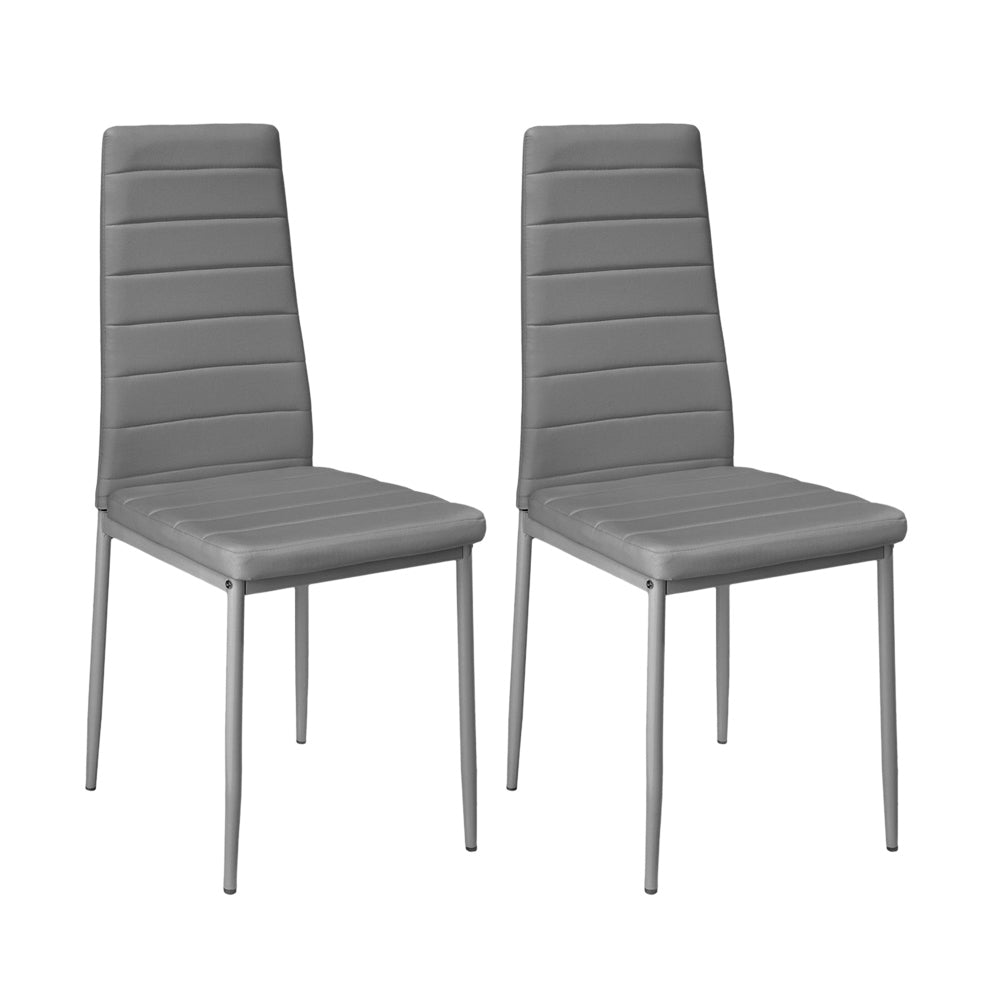 Set of 2 ,4 or 6 Leather Upholstered KD Structured Dining Chairs