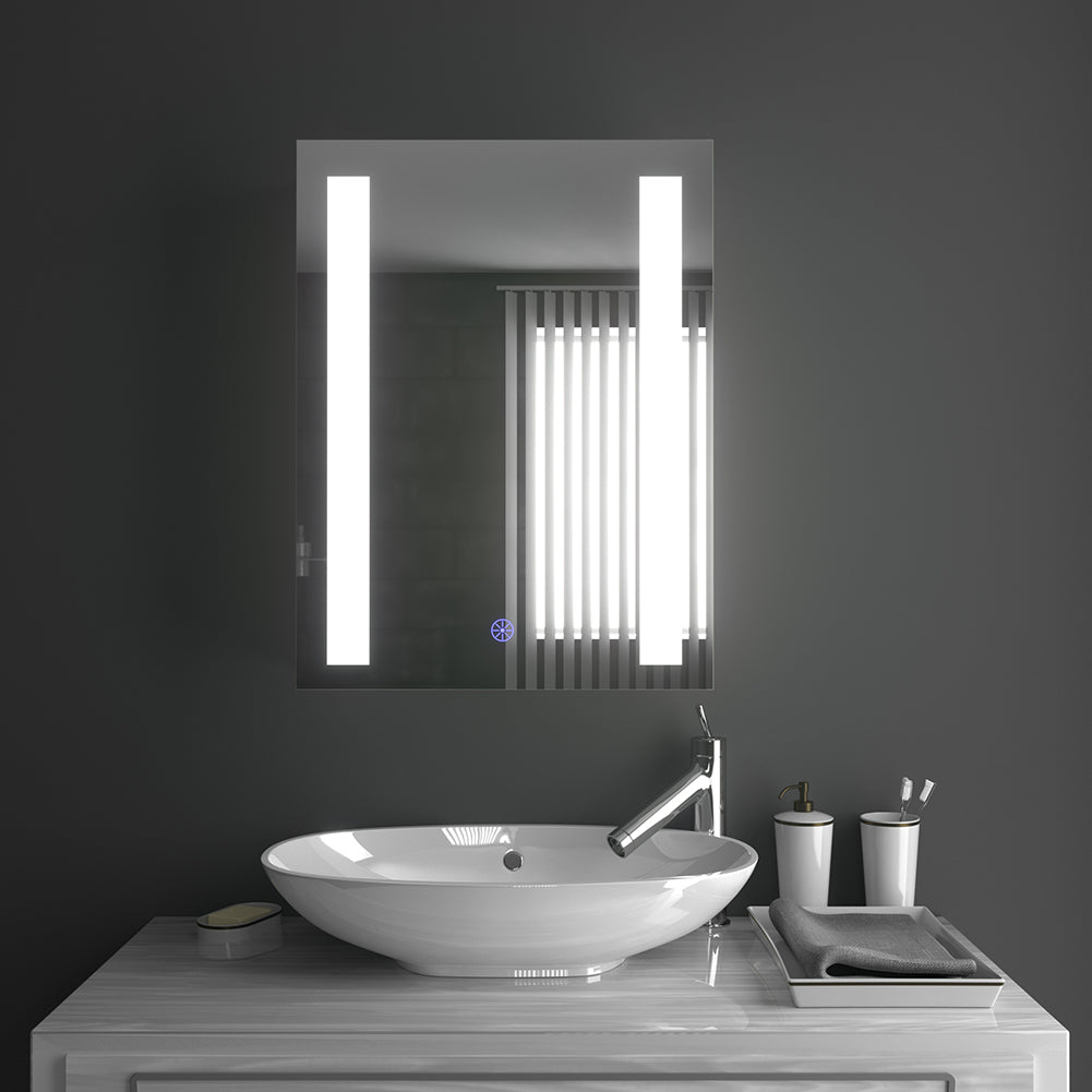 Anti-fog Wall Mounted Mirror Cabinet, Touch Control Switch with CE Driver,LED Illuminated Bathroom Mirror with Shaver Socket