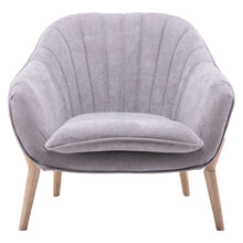 Load image into Gallery viewer, Velvet Scallop Back Armchair Single Sofa Chair
