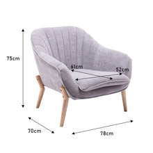 Load image into Gallery viewer, Velvet Scallop Back Armchair Single Sofa Chair
