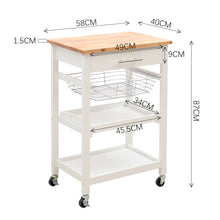 Load image into Gallery viewer, 3 Tier Cart Basket Tray Drawer Kitchen Trolley
