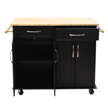 Load image into Gallery viewer, 2 Drawers Wooden Kitchen Mobile Trolley Storage Cabinet Cart
