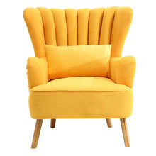 Load image into Gallery viewer, Suede Wingback Armchair With Cushion
