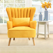 Load image into Gallery viewer, Suede Wingback Armchair With Cushion
