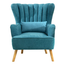 Load image into Gallery viewer, Suede Wingback Armchair With Cushion
