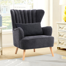 Load image into Gallery viewer, Suede Wingback Armchair With Cushion
