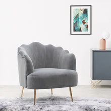 Load image into Gallery viewer, Frosted Velvet Shell Accent Chair
