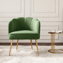 Load image into Gallery viewer, Modern Frosted Velvet Shell Accent Chair
