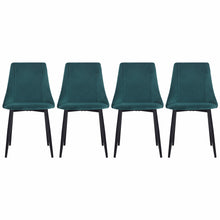 Load image into Gallery viewer, Set of 4 Velvet Dining Chairs- Grey, Pink ，Green

